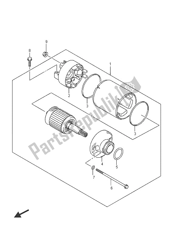 Todas las partes para Motor De Arranque de Suzuki GSX 1250 FA 2016