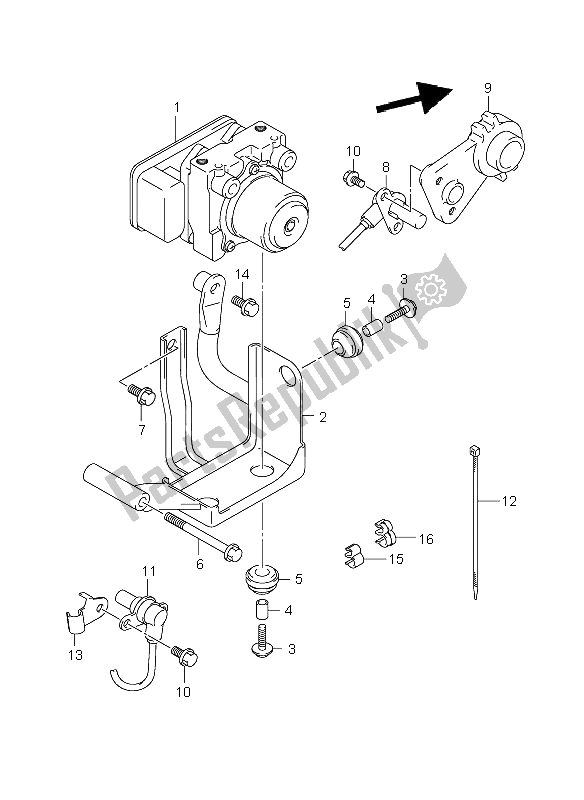 Toutes les pièces pour le Unité Hydraulique du Suzuki GSR 600A 2008