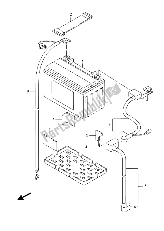 Tutte le parti per il Batteria del Suzuki GW 250F Inazuma 2015