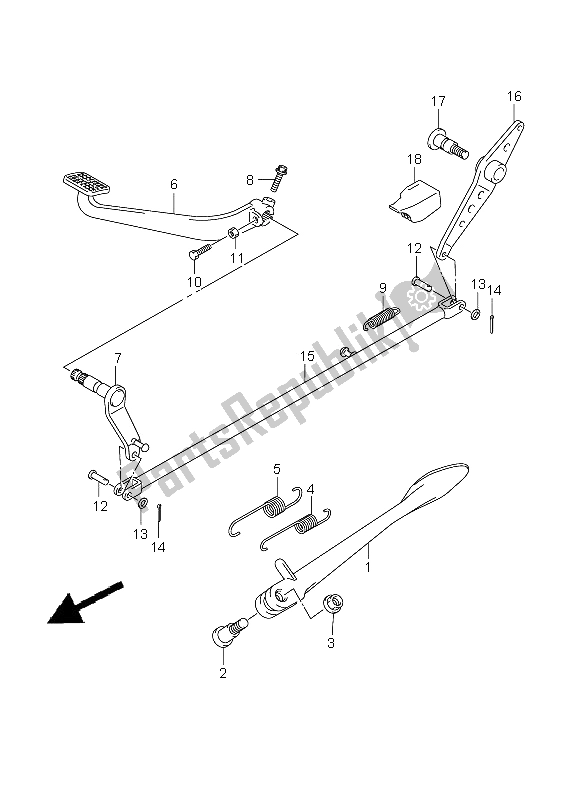 Todas las partes para Soporte Y Freno Trasero de Suzuki VZ 800 Marauder 2005