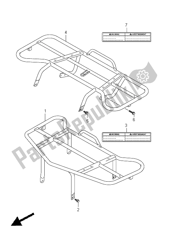 All parts for the Carrier (lt-a400f P17) of the Suzuki LT A 400Z Kingquad ASI 4X4 2012