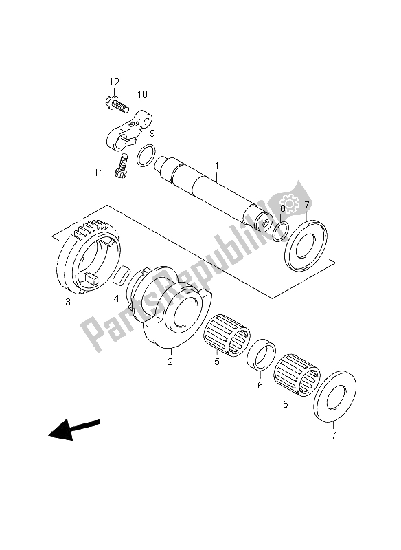 All parts for the Crank Balancer of the Suzuki GSX 1400 2006