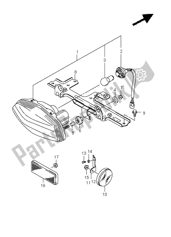 Wszystkie części do Lampa Tylna Zespolona (lt-a400f P28) Suzuki LT A 400 FZ Kingquad ASI 4X4 2011