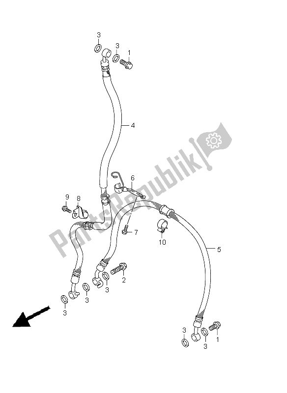 Tutte le parti per il Tubo Freno Anteriore (gsx650f E21) del Suzuki GSX 650 FA 2011