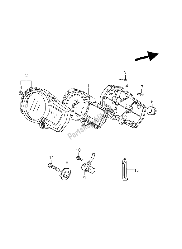 Alle onderdelen voor de Snelheidsmeter (gsx650f E21) van de Suzuki GSX 650 FA 2011