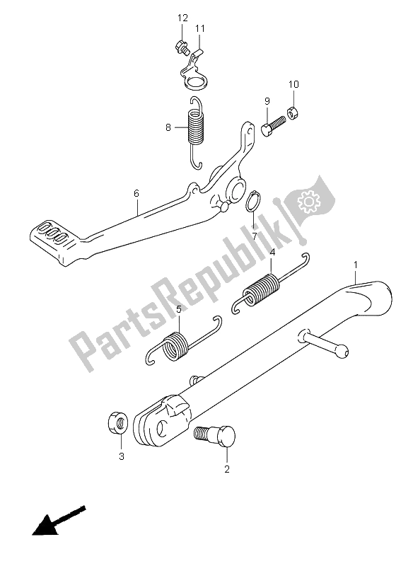 All parts for the Stand of the Suzuki RV 125 Vanvan 2005