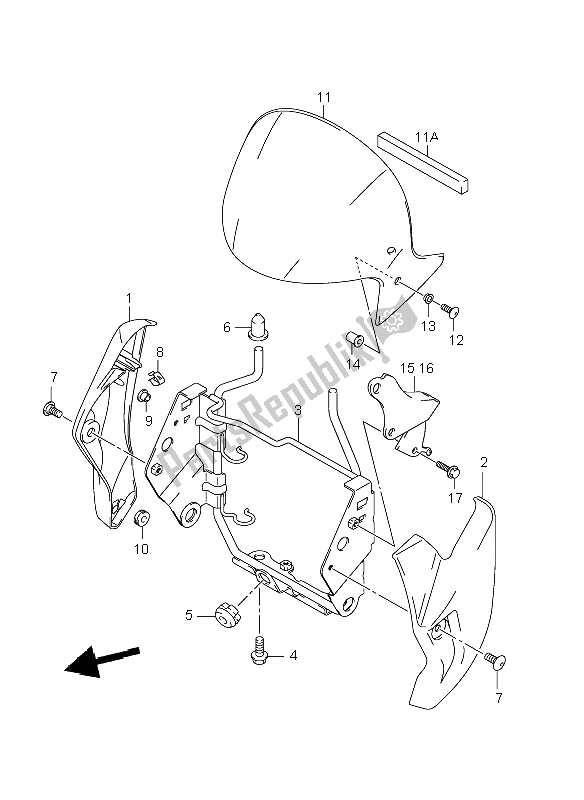 Toutes les pièces pour le Couvercle De Phare du Suzuki GSR 600A 2008