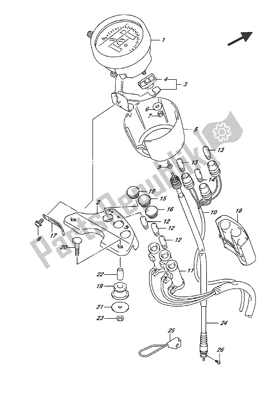 Toutes les pièces pour le Compteur De Vitesse (e02) du Suzuki RV 125 2016