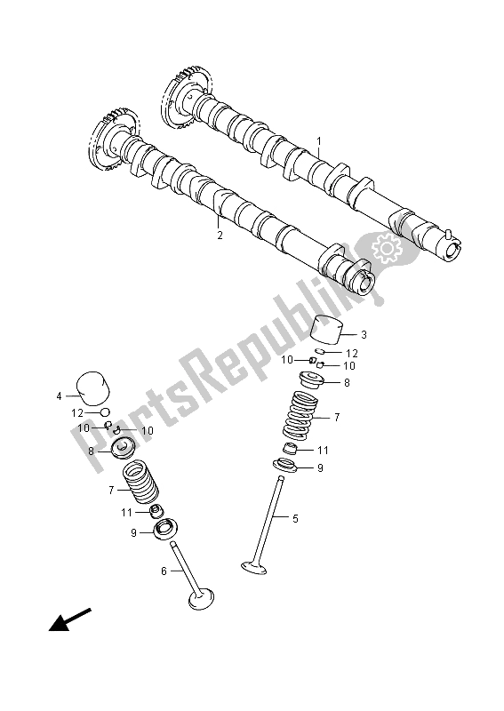 All parts for the Camshaft & Valve of the Suzuki GSR 750 ZA 2015