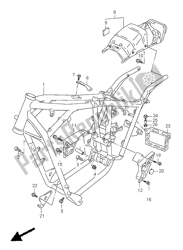 Tutte le parti per il Telaio del Suzuki VZ 800 Marauder 1999