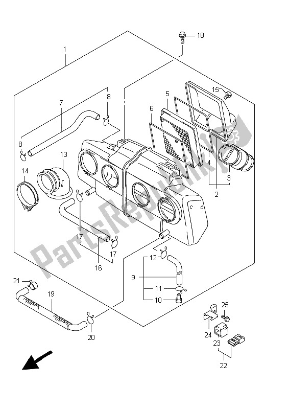 Tutte le parti per il Filtro Dell'aria del Suzuki GSX 650 FA 2012