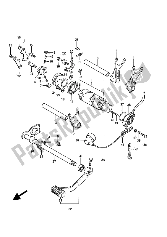 Toutes les pièces pour le Changement De Vitesse du Suzuki VS 750 GL Intruder 1985