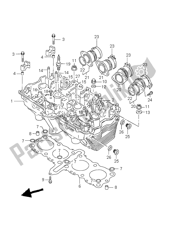 Tutte le parti per il Testata del Suzuki GSX 750F 1998