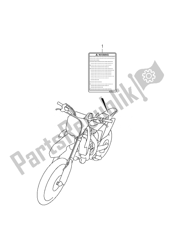 All parts for the Label of the Suzuki RM Z 250 2010