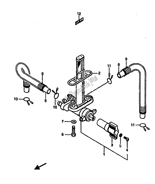 Toutes les pièces pour le Robinet De Carburant du Suzuki GSX R 750 1989