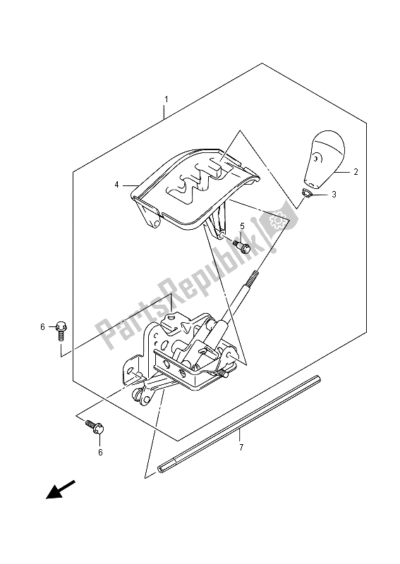 Todas las partes para Palanca De Cambio de Suzuki LT A 500 XPZ Kingquad AXI 4X4 2015