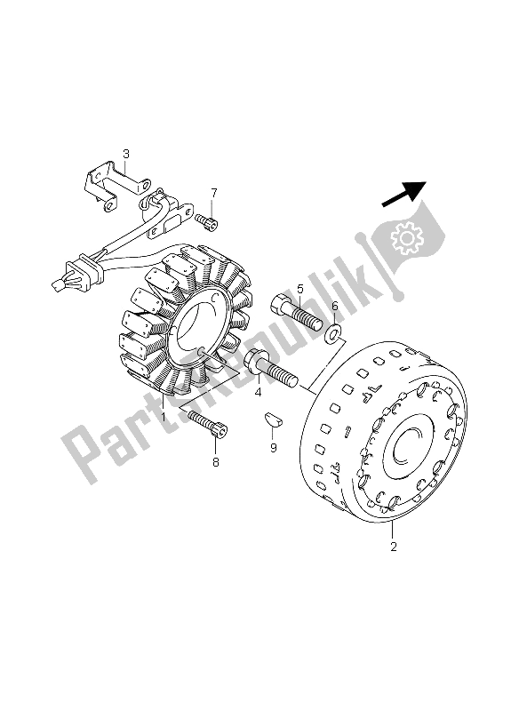 Tutte le parti per il Magnete del Suzuki DL 650 V Strom 2005