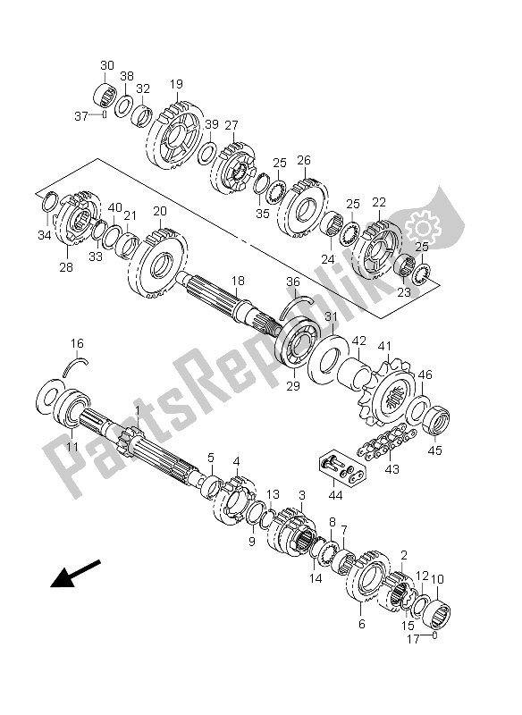 Toutes les pièces pour le Transmission du Suzuki GSR 750A 2012