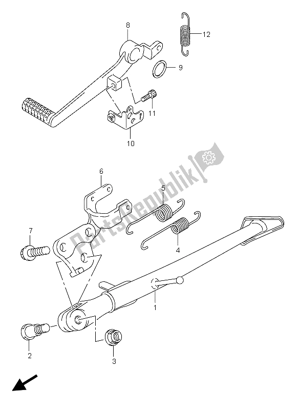 Tutte le parti per il In Piedi del Suzuki GSX R 750 2004