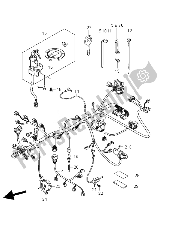 Todas las partes para Mazo De Cables (gsf1250) de Suzuki GSF 1250 Nsnasa Bandit 2007