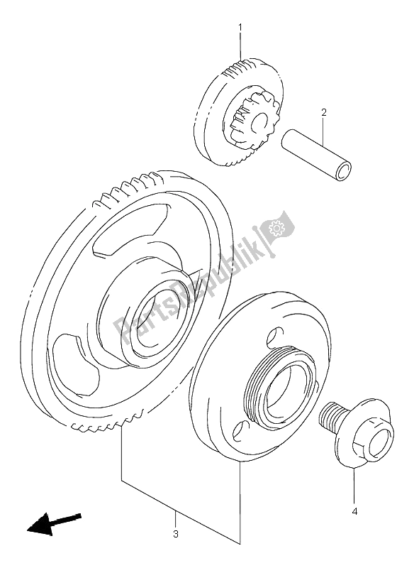 Tutte le parti per il Frizione Di Avviamento del Suzuki GSX 600F 2001