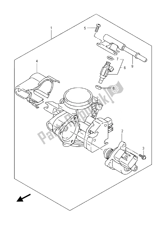 Wszystkie części do Korpus Przepustnicy Suzuki LT A 500 XZ Kingquad AXI 4X4 2014