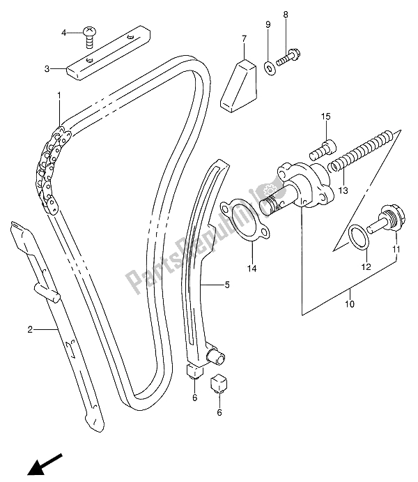 Todas las partes para Cadena De Levas de Suzuki RF 600 RU 1993