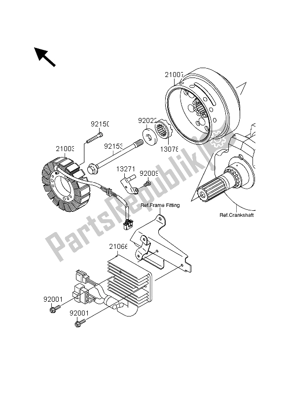 Todas las partes para Generador de Suzuki VZ 1600 Marauder 2005