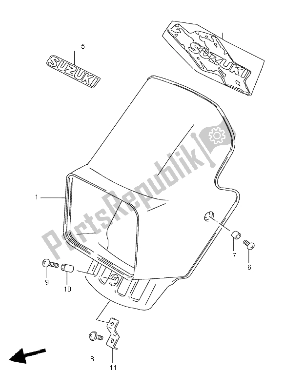 Todas las partes para Cubierta Del Faro de Suzuki DR 125 SE 1998