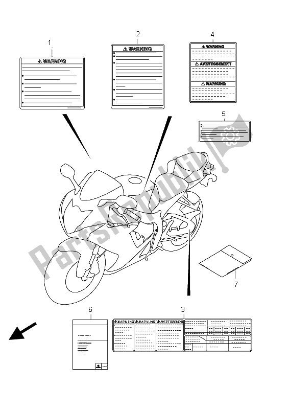 All parts for the Label (gsx-r750 E21) of the Suzuki GSX R 750 2012