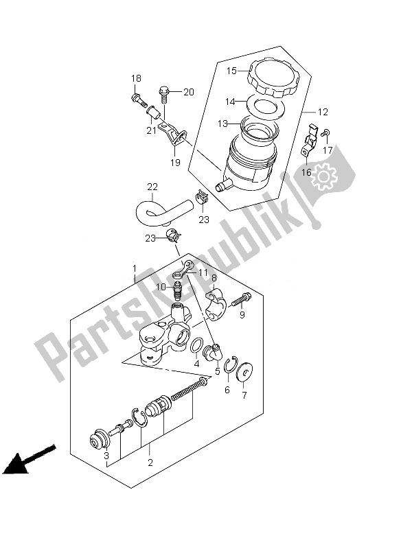 Toutes les pièces pour le Maître-cylindre Avant du Suzuki GSX R 1000Z 2010