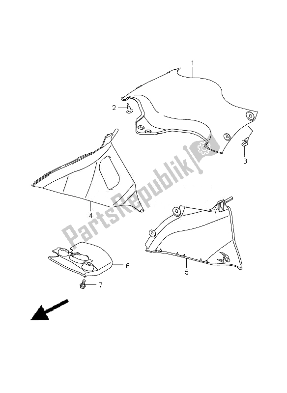 Toutes les pièces pour le Couvercle Intérieur du Suzuki GSX R 600 2010