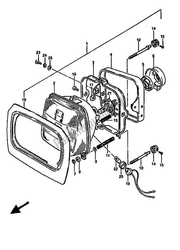 Tutte le parti per il Proiettore (gsx550es-ef) del Suzuki GSX 550 1985