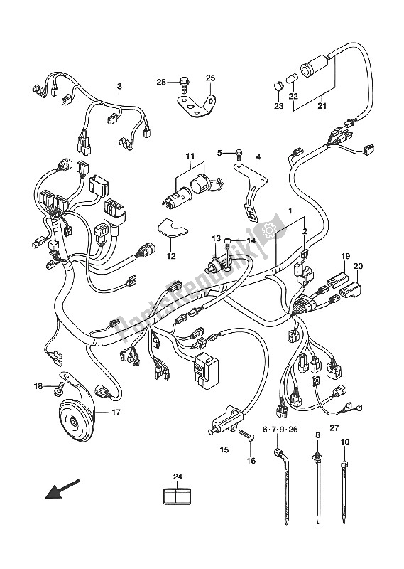 Toutes les pièces pour le Faisceau De Câbles (uh200 P19) du Suzuki UH 200A Burgman 2016