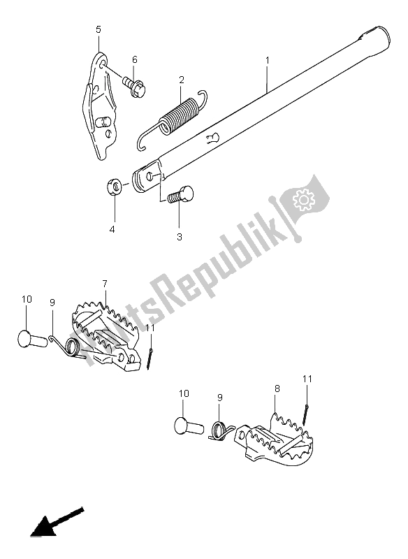Tutte le parti per il In Piedi del Suzuki RM 85 SW LW 2003