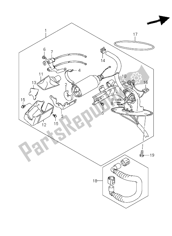 Todas las partes para Bomba De Combustible de Suzuki VZ 800Z Intruder 2009