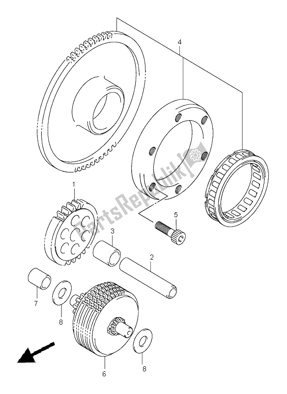 Todas las partes para Embrague De Arranque de Suzuki SV 1000 NS 2005