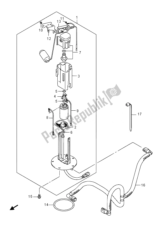 Tutte le parti per il Pompa Di Benzina del Suzuki SFV 650A Gladius 2014