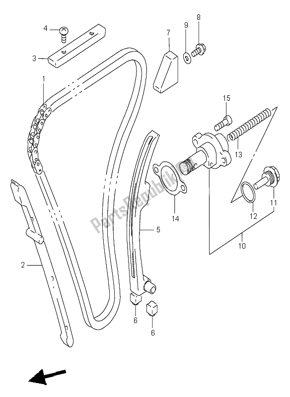 Alle onderdelen voor de Cam Ketting van de Suzuki RF 900R 1995