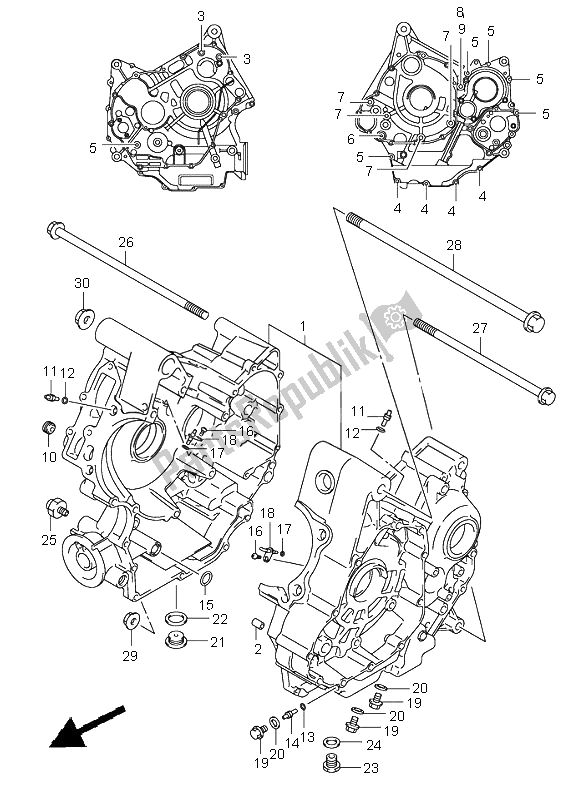 Tutte le parti per il Carter del Suzuki SV 1000 NS 2005