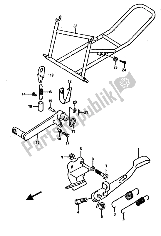 All parts for the Stand of the Suzuki GSX R 750 1990