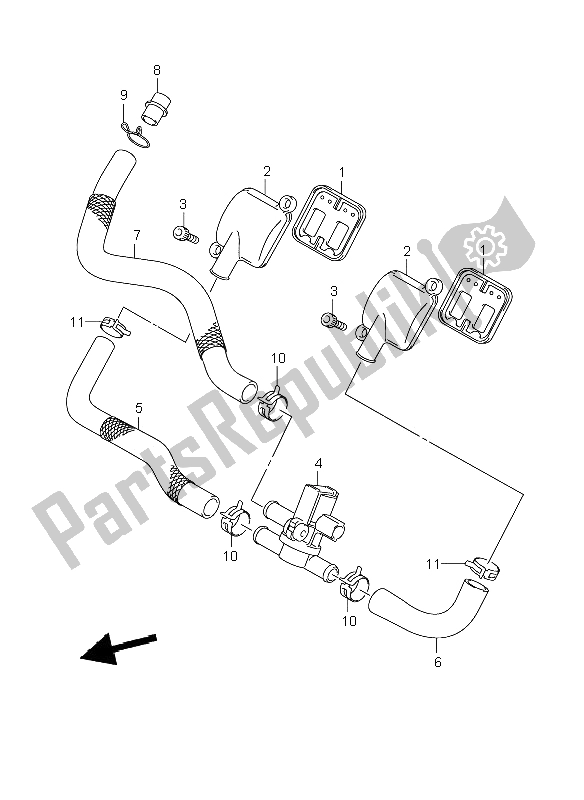 All parts for the 2nd Air of the Suzuki GSF 1250 Nsnasa Bandit 2008