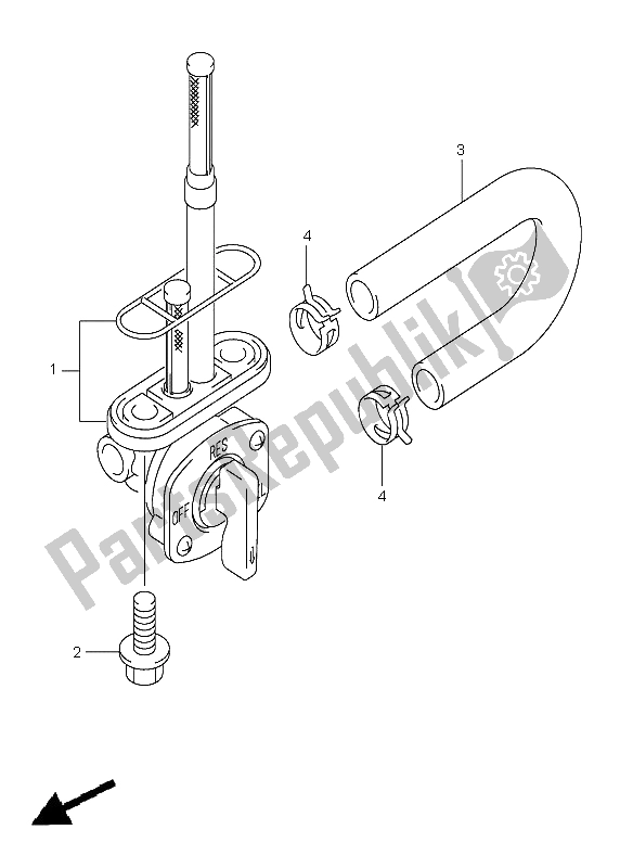 Tutte le parti per il Rubinetto Del Carburante del Suzuki DR Z 125 SW LW 2004