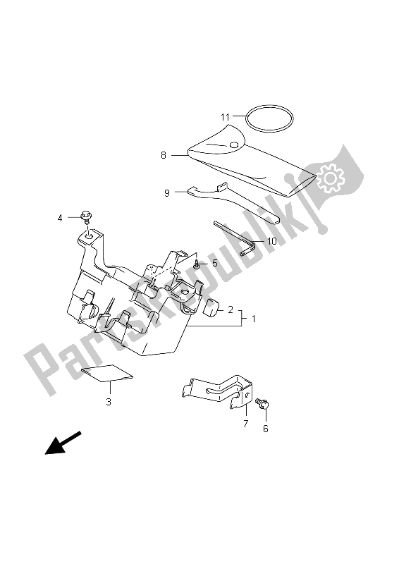 Tutte le parti per il Scatola Manuale del Suzuki GSX 650 FA 2012