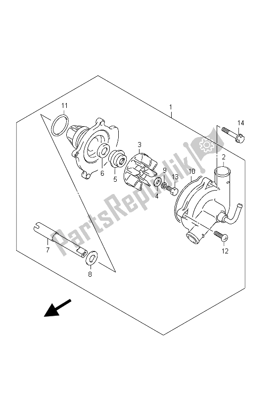 Tutte le parti per il Pompa Dell'acqua del Suzuki GSX 1300R Hayabusa 2012