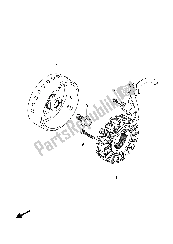 Todas las partes para Magneto de Suzuki GW 250 Inazuma 2015