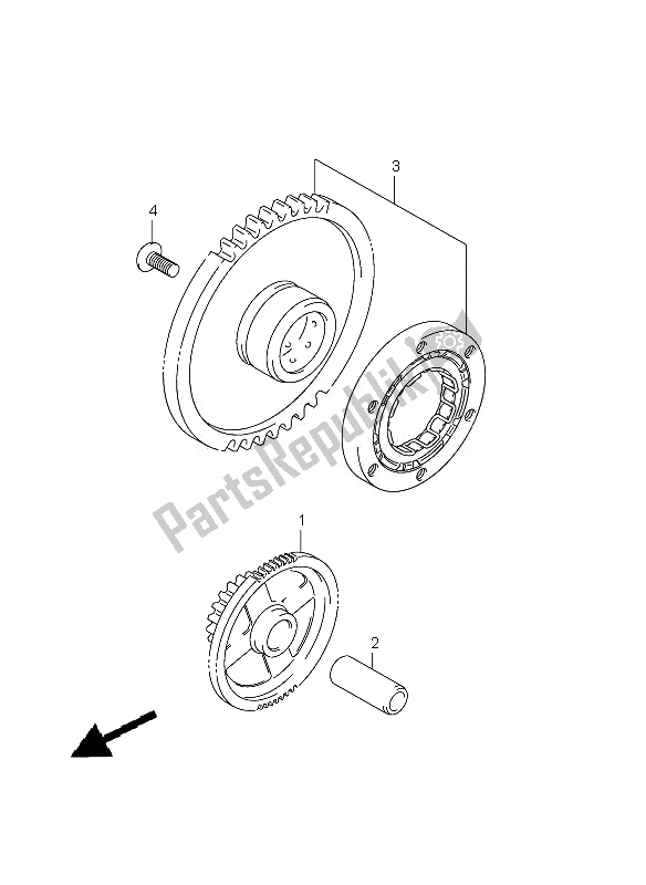 Toutes les pièces pour le Embrayage De Démarrage du Suzuki GSF 650 Nsnasa Bandit 2010