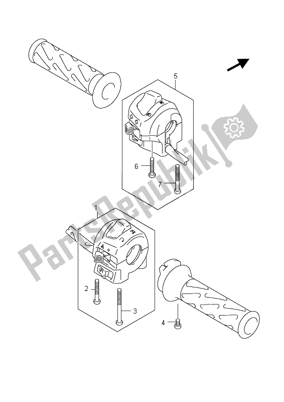 Tutte le parti per il Interruttore Maniglia del Suzuki Burgman AN 400 AZA 2010