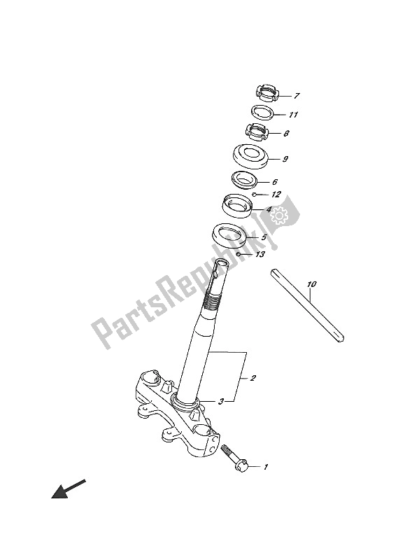 Tutte le parti per il Gambo Dello Sterzo del Suzuki Address 110 2016
