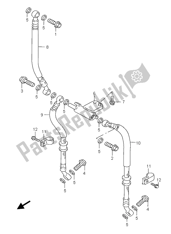 Tutte le parti per il Tubo Freno Anteriore del Suzuki GSX 600F 2005